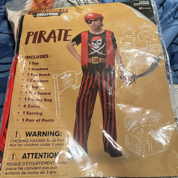 Spooktacular Creations Halloween 3T Pirate Costume Toddler Pirate Outfit - Picture 7 of 9
